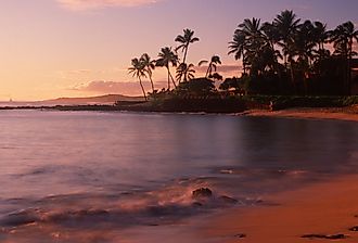 View from a resort in Hanapepe Bay, Kauai, Hawaii.