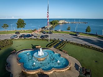 Aerial view of Fairhope, Alabama