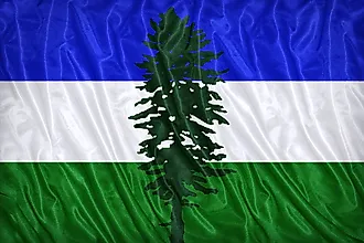 The flag of the Cascadia bioregion movement, known as the Doug flag.