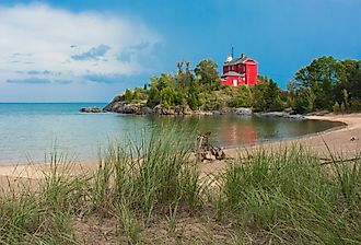 Marquette Harbor Lighthouse, in McCarty's Cove.  Marquette, MI.