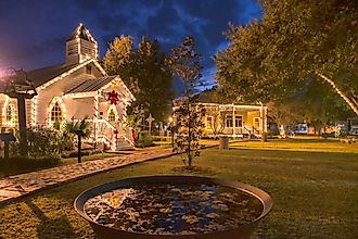 Christmas decorations in Opelousas, Louisiana.