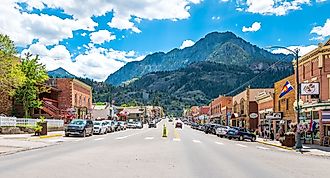 A picturesque view of Ouray, Colorado, and the San Juan Mountains, via Andriy Blokhin / Shutterstock.com