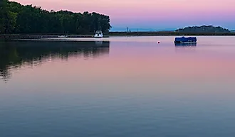 Early morning on Lake Champlain in Vermont.