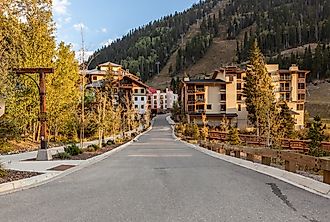 Taos ski valley in fall. 