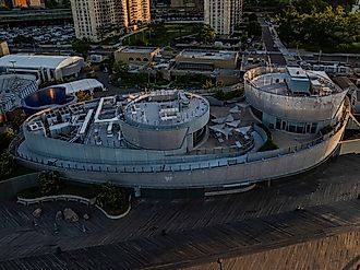 Aerial views of The New York Aquarium, the oldest continually operating aquarium in the United States