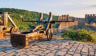 Beautiful view with a ballista weapon.