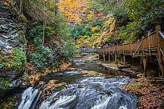 The Bushkill Falls in Bushkill, Pennsylvania.