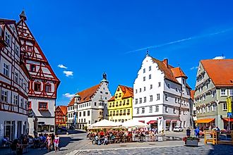 Old city of Noerdlingen, Bavaria, Germany.