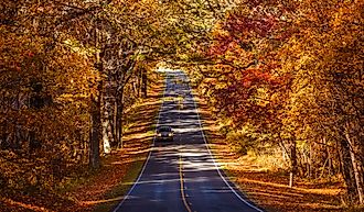 Fall Season at Skyline Drive. Shenandoah National Park.