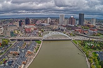 Aerial view of downtown Rochester, New York
