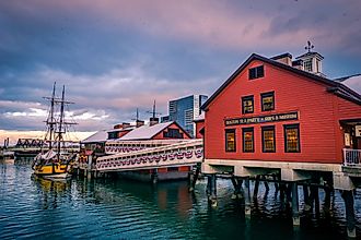 The Boston Tea Party ships and museum in Boston, Massachusetts. Editorial credit: LnP images / Shutterstock.com