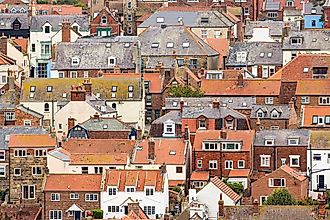 The town of Whitby in North Yorkshire, England. Image by Paul Maguire via Shutterstock.
