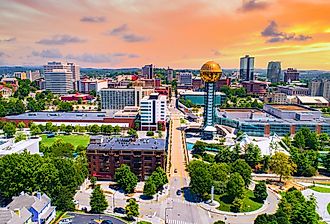 Knoxville, Tennessee, downtown skyline.