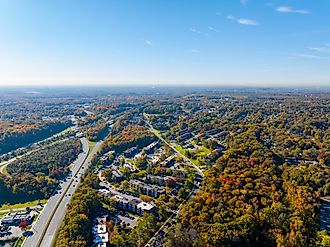 Fall foliage in Laurel, Maryland.