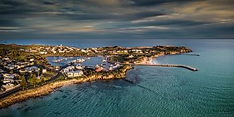 Aerial view of Robe, South Australia.