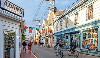 Commercial Street in Provincetown, Massachusetts. Editorial credit: Rolf_52 / Shutterstock.com.