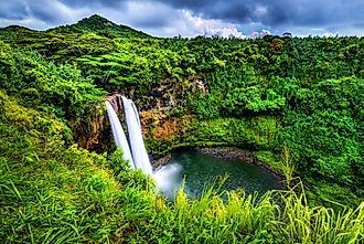 Wailua Falls in Kauai.