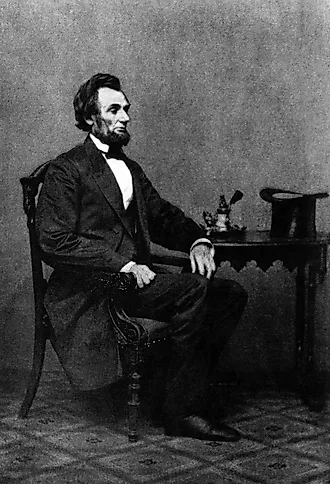 Abraham Lincoln, (1809-1865), U.S. President 1861-1865, in a photograph by Mathew Brady, c 1860's.
