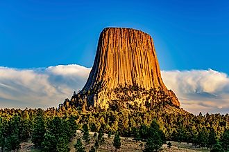 Devils Tower National Monument near Sundance Wyoming. 