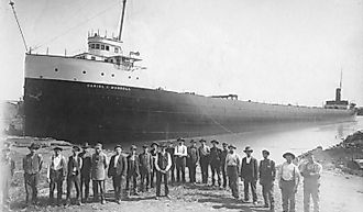 The steamer Daniel J. Morrell after she was launched. By Unknown author, Public Domain, Wikipedia.