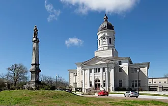 The historic Claiborne County Courthouse in Port Gibson, Mississippi.