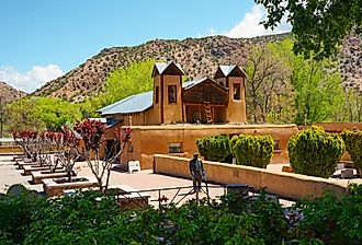 The grounds of El Santuario de Chimayo in New Mexico. Editorial credit: RaisaMacouzet / Shutterstock.com