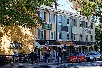 View of the charming historic town of Lambertville, New Jersey. Image credit: EQRoy / Shutterstock.com.