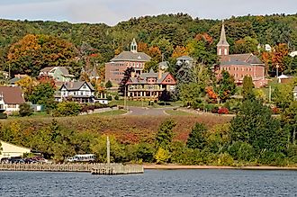 Welcome to the Badger State. Pictured here: Bayfield, Wisconsin, from Lake Superior. 