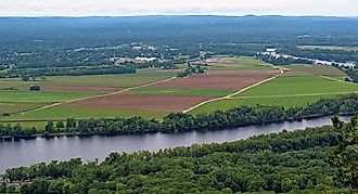 Panoramic view of the Connecticut River Valley in Massachusetts.