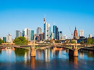 Skyline of Frankfurt, Germany.