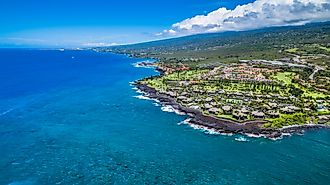 Aerial view of Kailua-Kona, Big Island, Hawaii