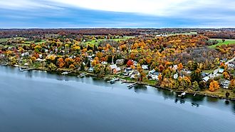 Aerial view of Aurora, New York.