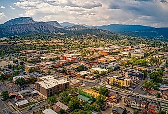 Aerial View of Durango, Colorado in summer. Image credit Jacob Boomsma via Shutterstock