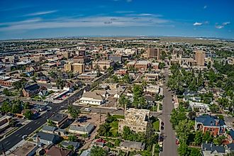 Aerial view of Cheyenne, Wyoming