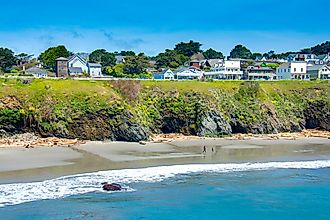 The seacoast village of Mendocino, California.