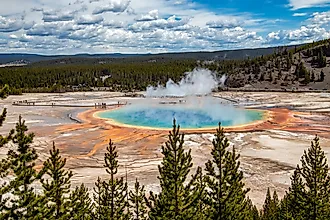Grand Prismatic Spring in Yellowstone National Park.