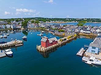 Aerial view of Rockport, Massachusetts.