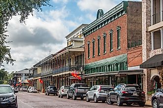 Historic Front Street in Natchitoches, Louisiana. Image credit: Kent Kanouse via Flickr.com.