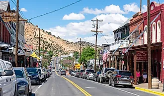Main Street in Virginia City, Nevada.