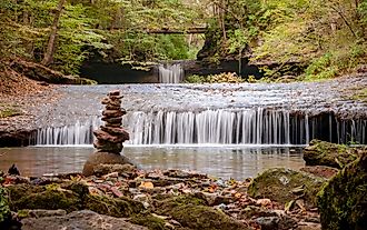A waypoint in the Glen Helen Nature Preserve in Yellow Springs, Ohio. Stock.Adobe.com