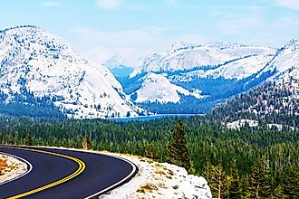 Tioga Pass Road near Olmsted Point in Yosemite National Park.