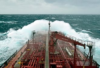 Stormy weather in the North Sea.