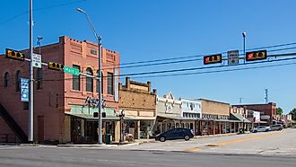 Historic buildings in Smithville, Texas. Editorial credit: Philip Arno Photography / Shutterstock.com