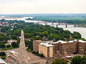 View of Yankton, an essential gateway to the American West for early pioneers.
