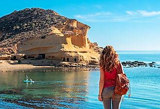 Cocedores beach in Murcia near Aguilas in Spain