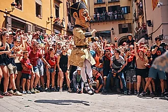 Berga, Catalonia, Spain - JUNE 19TH 2025 - Patum Lluiment, traditional festival Corpus Christi
