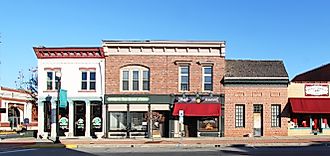 Street view of Corydon, Indiana. Editorial Credit: OZinOH via Flickr