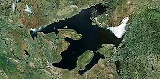 A very artistic landscape surrounding the Great Bear Lake, Canada, North America