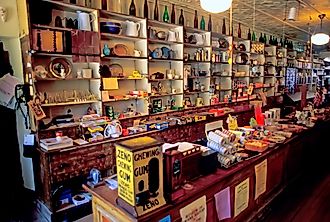 Old time general store in High Amana in the Amana Colonies Iowa (Editorial credit: Dennis MacDonald / Shutterstock.com)
