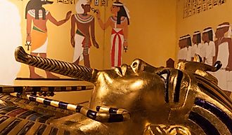 King Tutankhamun ascended to the throne at the age of nine and ruled until 1324 BC. Editorial credit: alexandersr / Shutterstock.com.